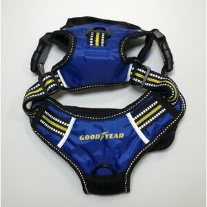 Goodyear Dog‎ Safety Harness Medium Blue Black Yellow Reflective Adjustable Vest